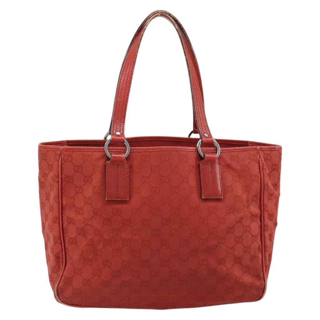 Gucci Vintage Open Tote Gg Canvas Red Canvas Tote Bag Bag (Pre-Owned)