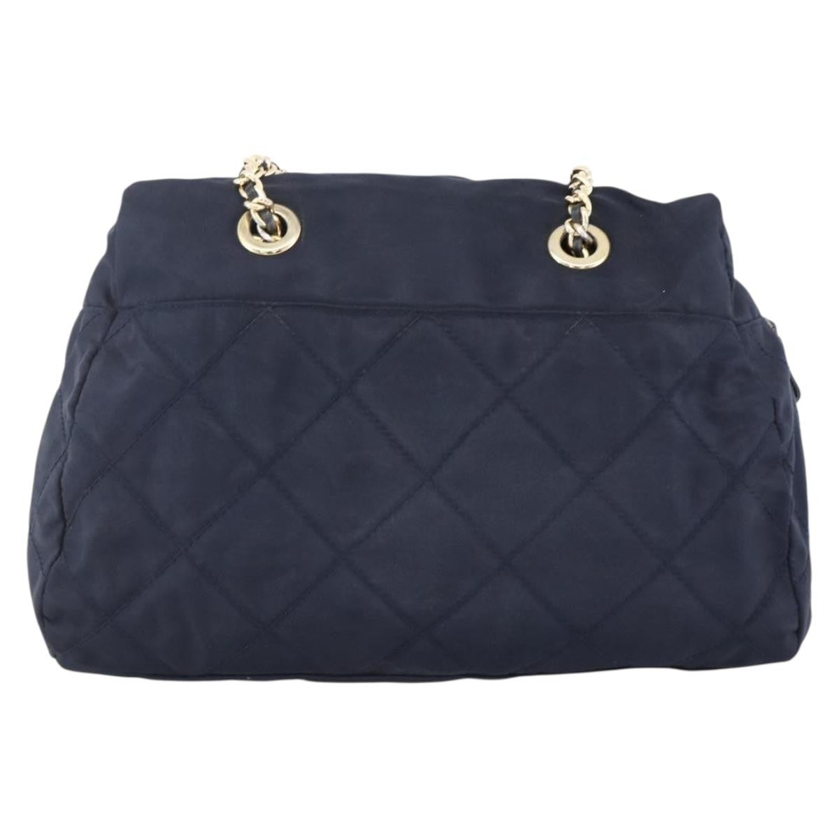 Prada Re-Edition 1995 Chain Tote Quilted Re-Nylon Navy Nylon Shoulder Bag Bag