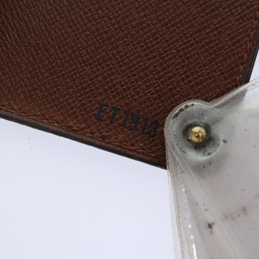Louis Vuitton Porte Cartes Pression Card Case Monogram Canvas Brown Canvas Card Holders Accessory