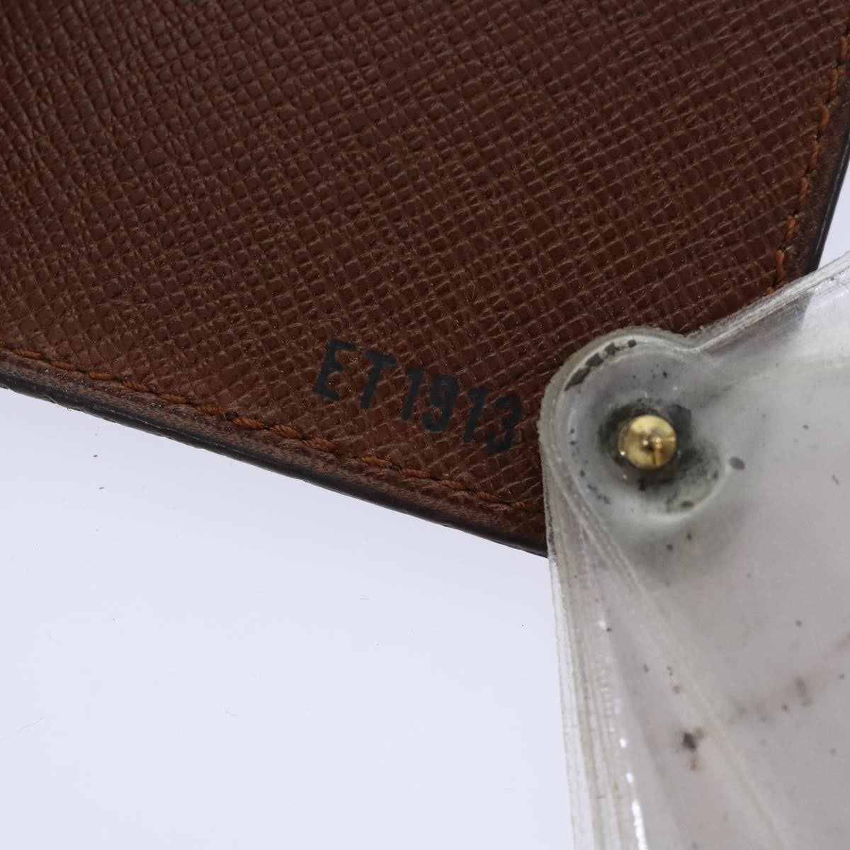 Louis Vuitton Porte Cartes Pression Card Case Monogram Canvas Brown Canvas Card Holders Accessory