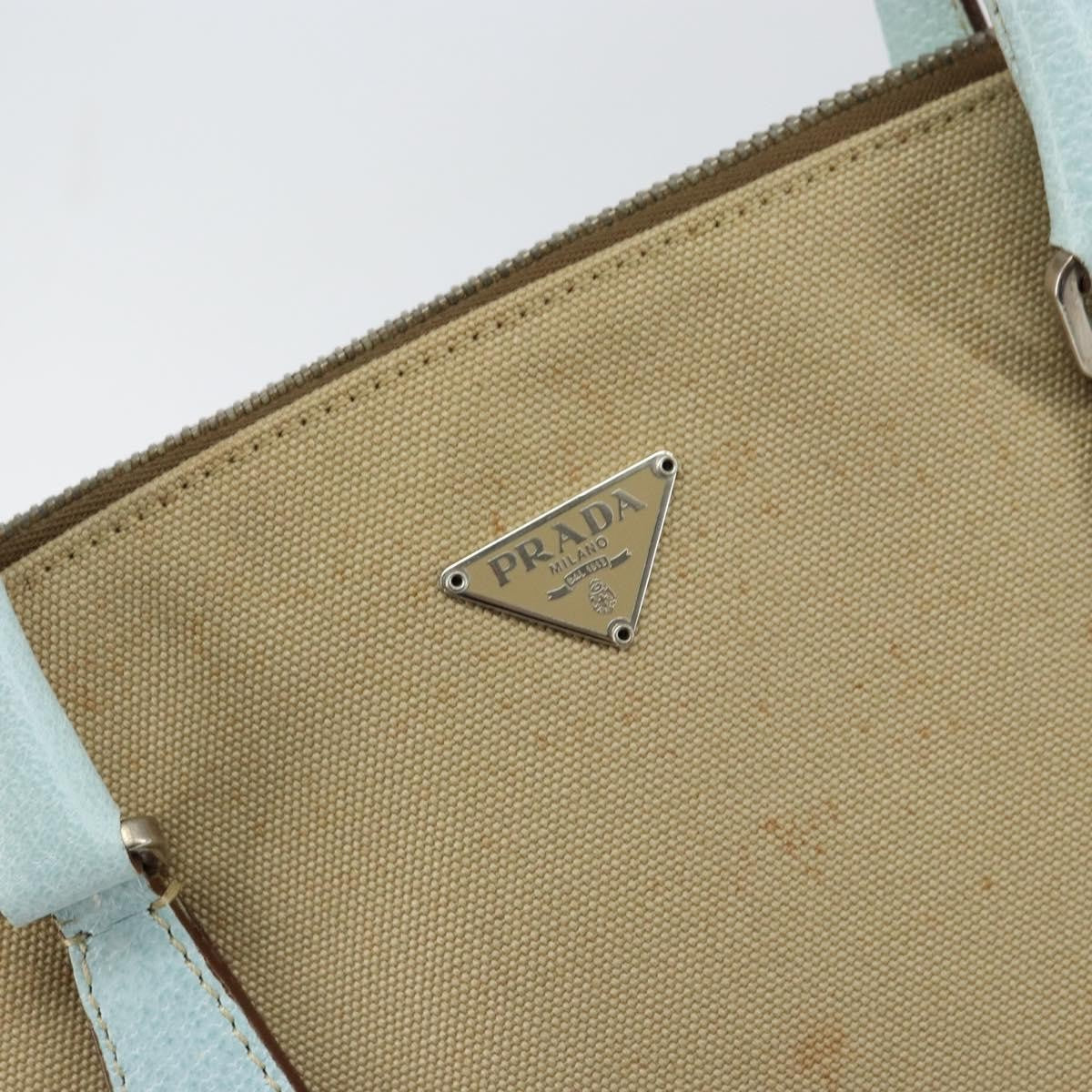 Prada Vintage Handbag Canvas Beige Canvas Handbag