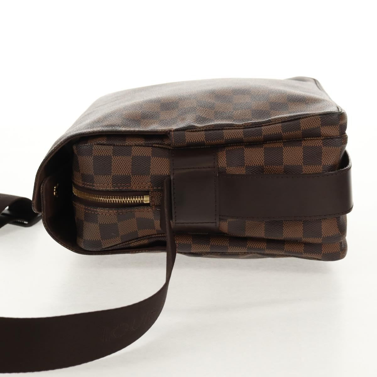 Louis Vuitton Naviglio Handbag Damier Brown Canvas Shoulder Bag