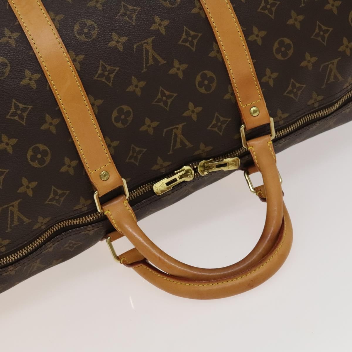 Louis Vuitton Keepall Bag Monogram Canvas Brown Canvas Travel Bag