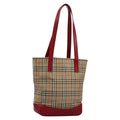 Burberry Nova Check Tote Canvas Check Pattern Beige Canvas Tote Bag