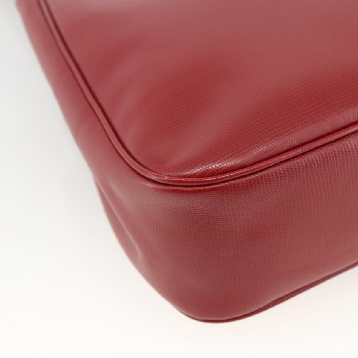Celine Circle Logo Leather Burgundy Leather Tote Bag Bag