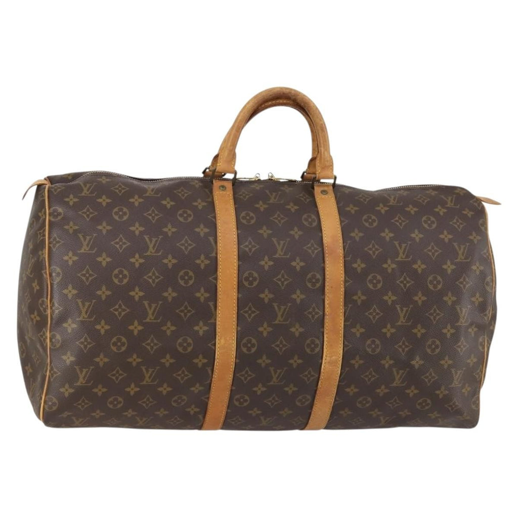 Louis Vuitton Keepall Bag Monogram Canvas Brown Canvas Travel Bag