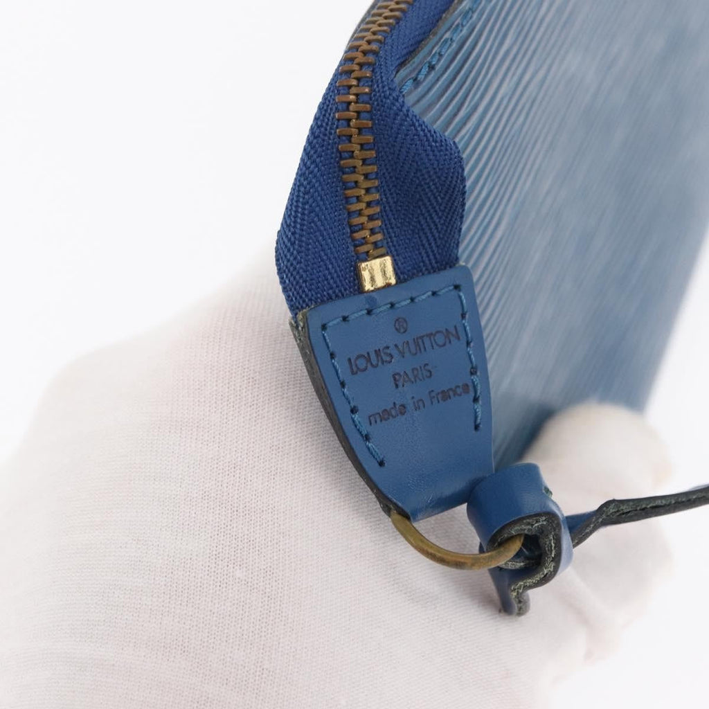 Louis Vuitton Pochette Accessoires Epi Leather Blue Leather Clutche & Pouche Bag