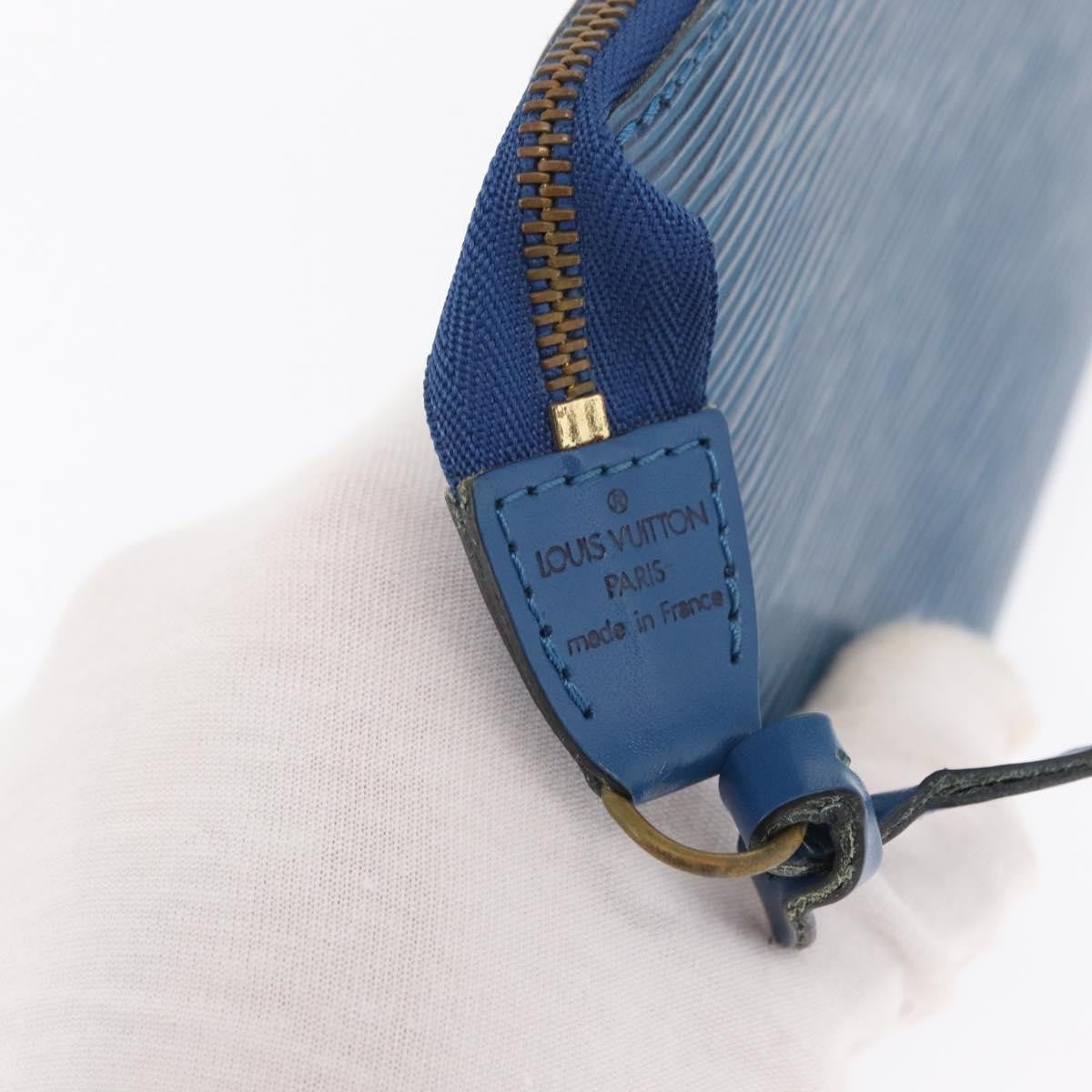 Louis Vuitton Pochette Accessoires Epi Leather Blue Leather Clutche & Pouche Bag