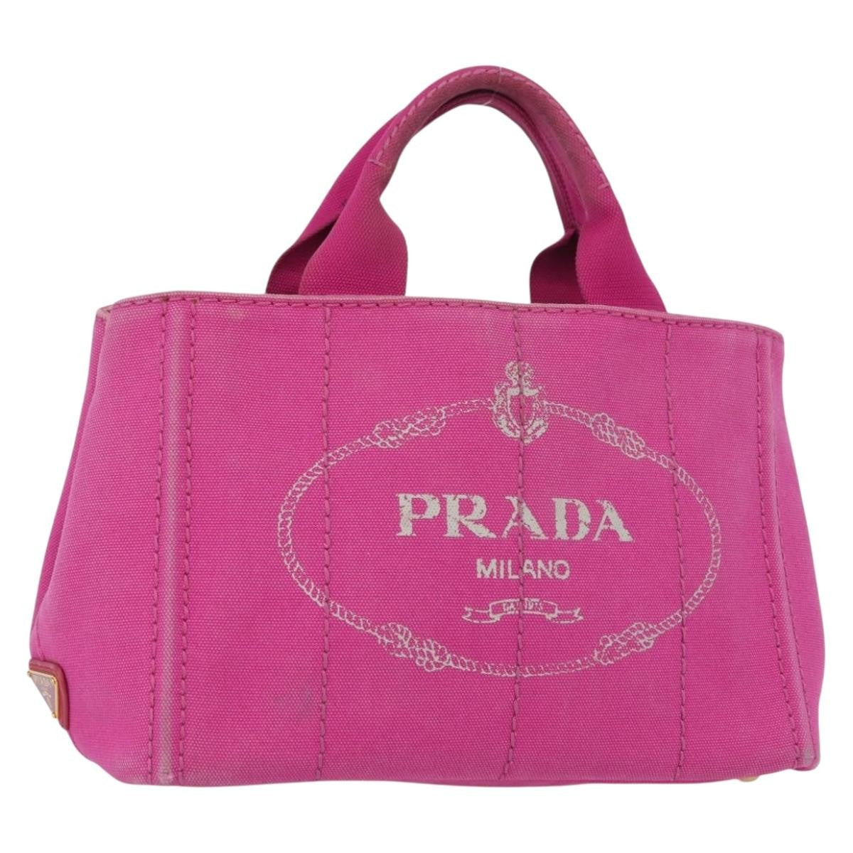 Prada Canapa Tote Canvas Pink Canvas Tote Bag Bag