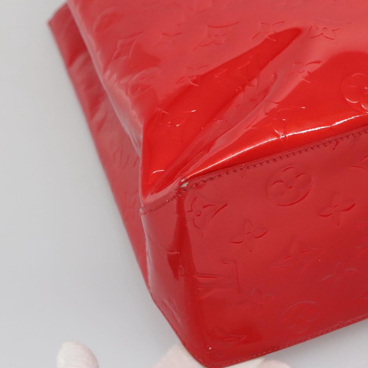 Louis Vuitton Reade Handbag Monogram Vernis Red Patent_Leather Handbag