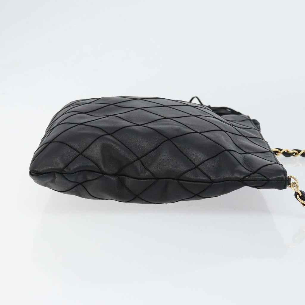 Chanel Vintage Shoulder Bag Leather Black Leather Shoulder Bag Bag