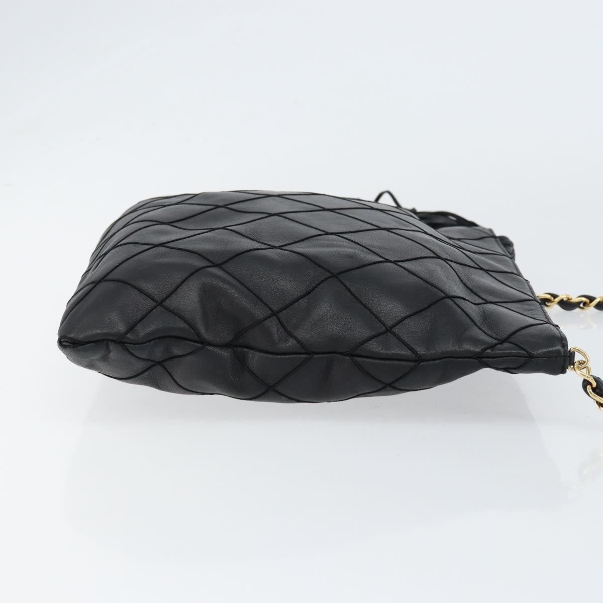 Chanel Vintage Shoulder Bag Leather Black Leather Shoulder Bag Bag