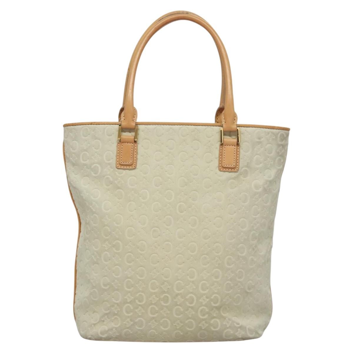 Celine Vintage Macadam Tote Bag C Macadam Suede White Suede Tote Bag Bag