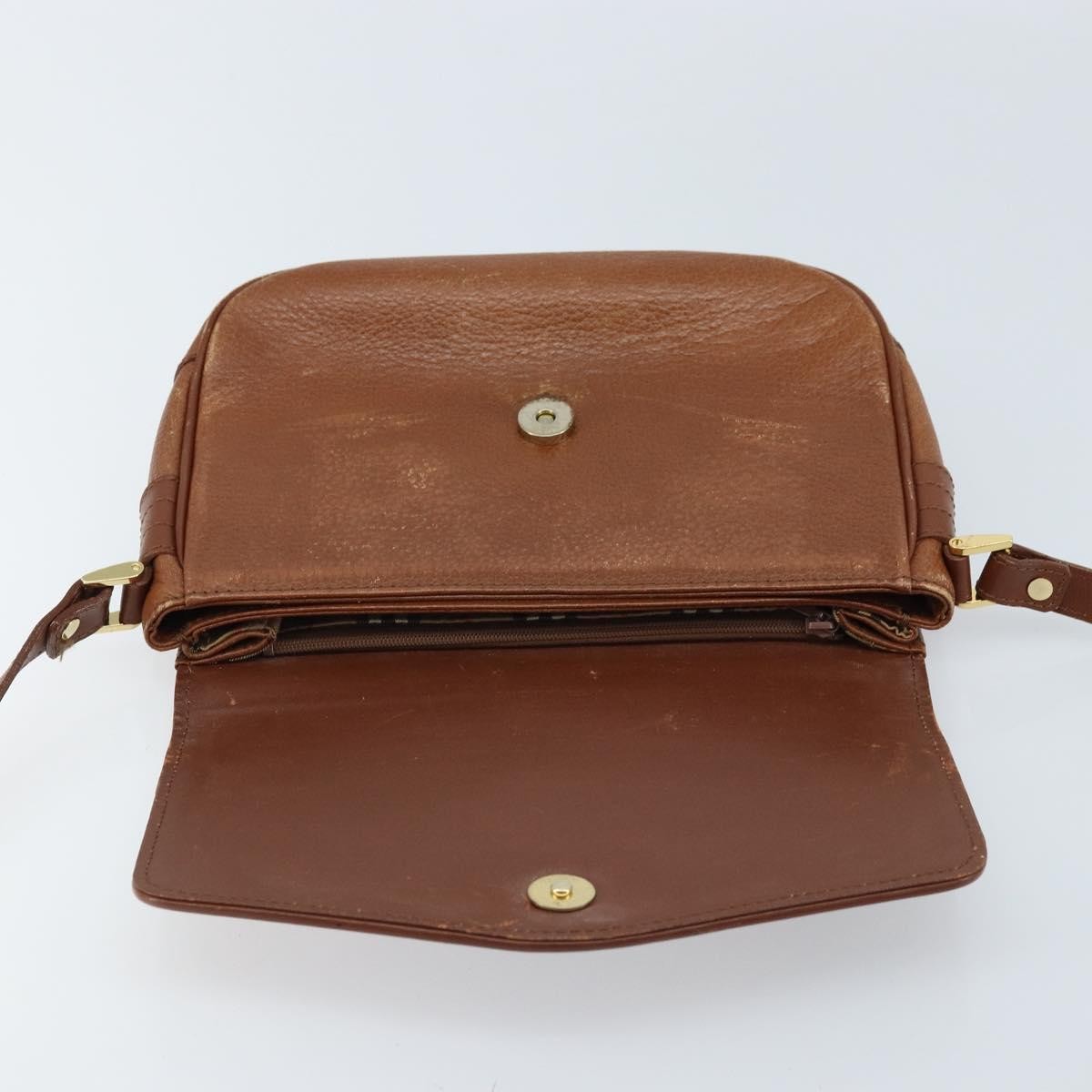 Burberry Flap Shoulder Bag Leather Brown Leather Shoulder Bag
