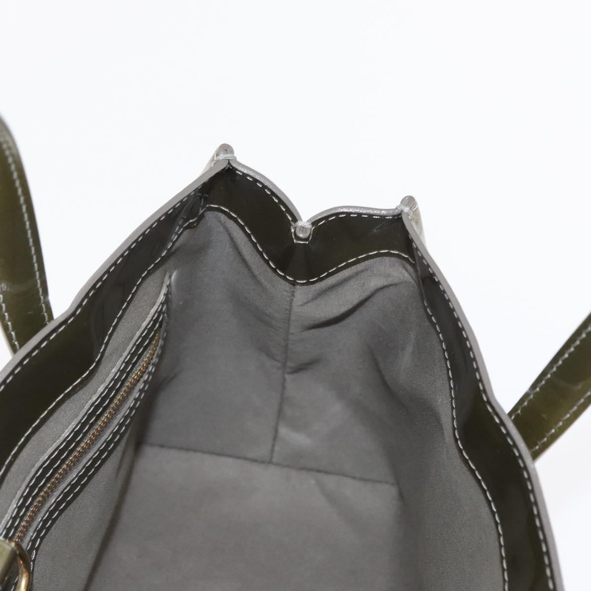 Louis Vuitton Wilshire Handbag Monogram Vernis Gray Patent_Leather Tote Bag