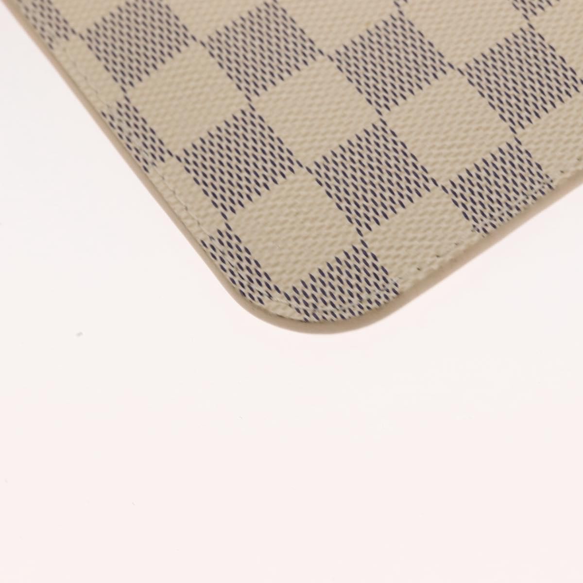 Louis Vuitton Neverfull Pochette Damier White Canvas Clutche & Pouche Bag