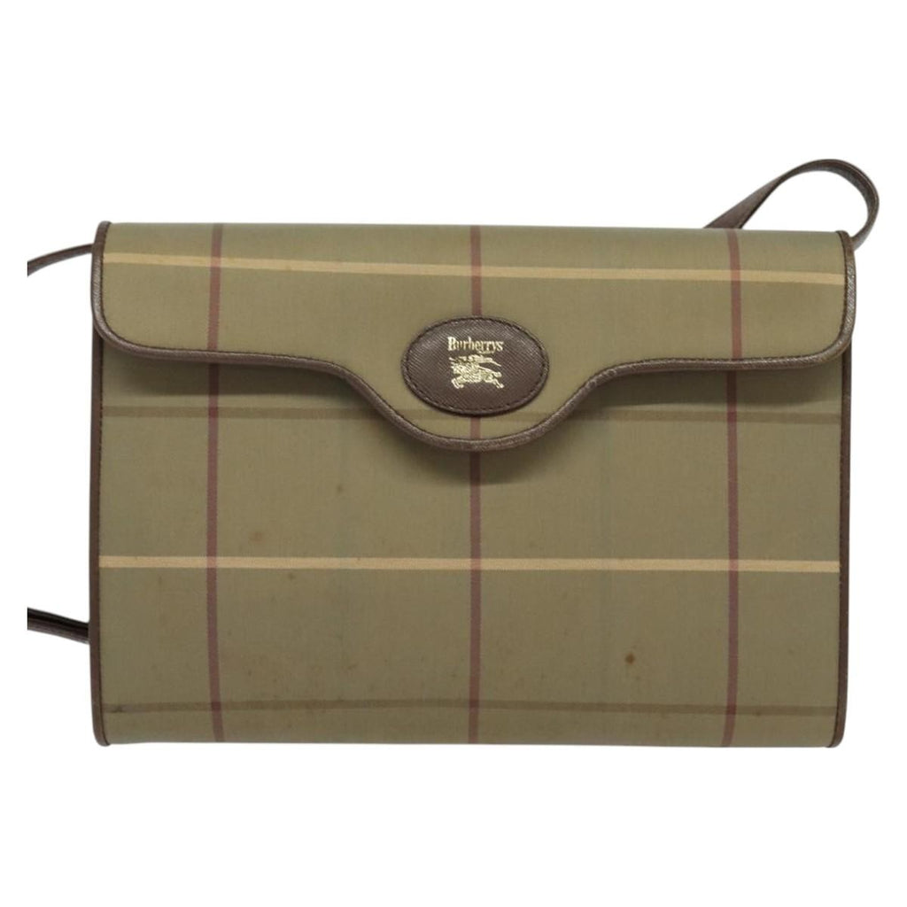 Burberry Nova Check Shoulder Bag Canvas And Leather Beige Canvas Shoulder Bag