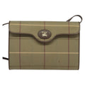 Burberry Nova Check Shoulder Bag Canvas And Leather Beige Canvas Shoulder Bag