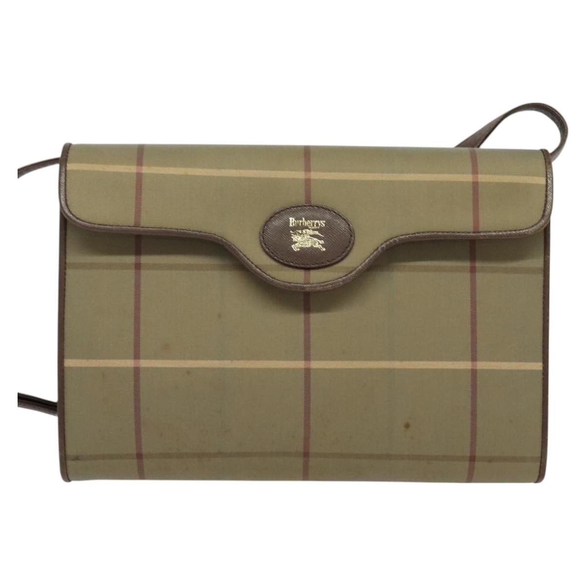 Burberry Nova Check Shoulder Bag Canvas And Leather Beige Canvas Shoulder Bag