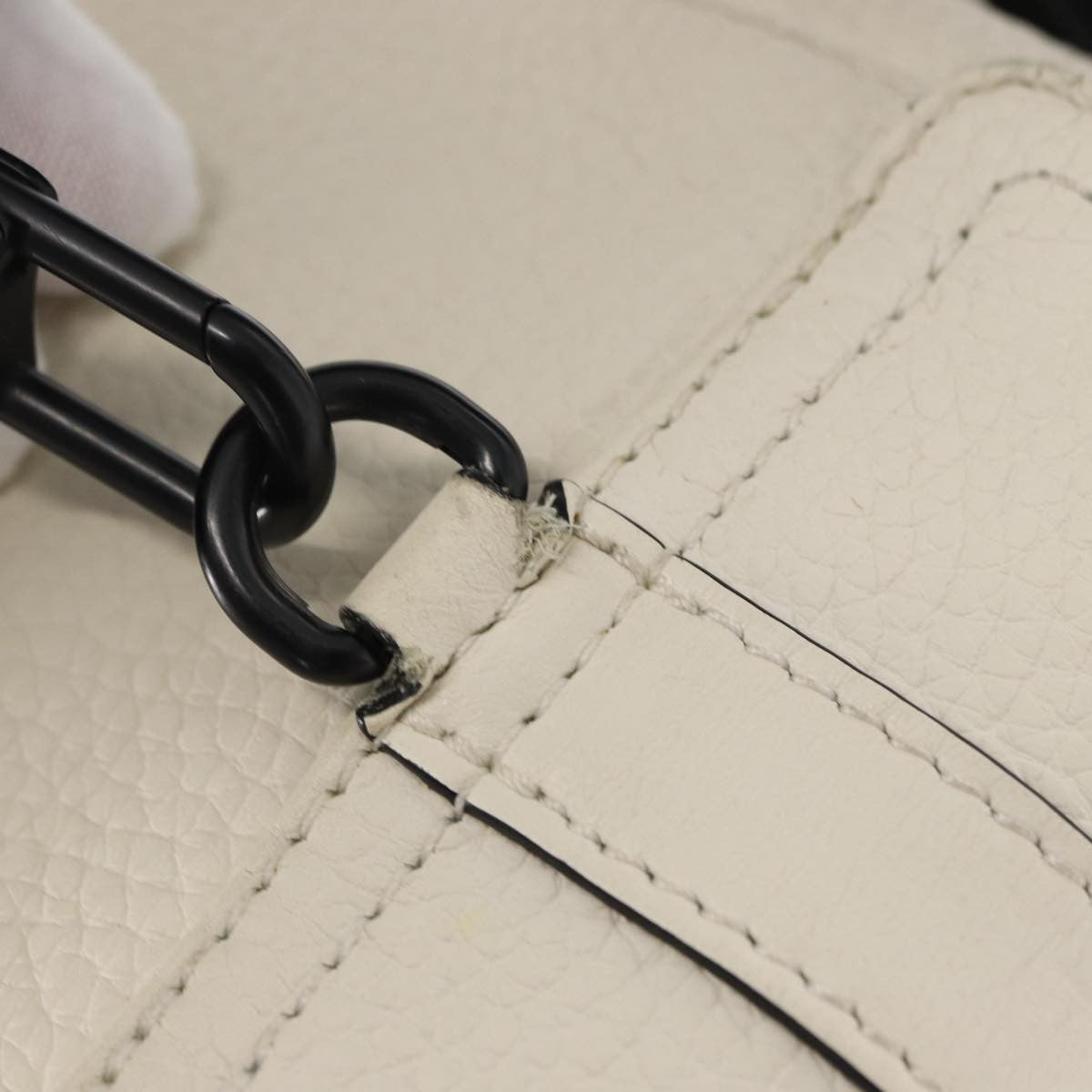 Louis Vuitton Christopher Backpack Taurillon Leather White Leather Shoulder Bag
