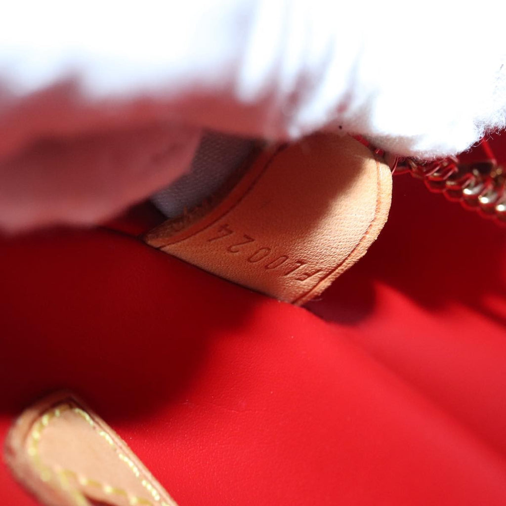 Louis Vuitton Bucket Bag Monogram Vernis Red Patent_Leather Shoulder Bag
