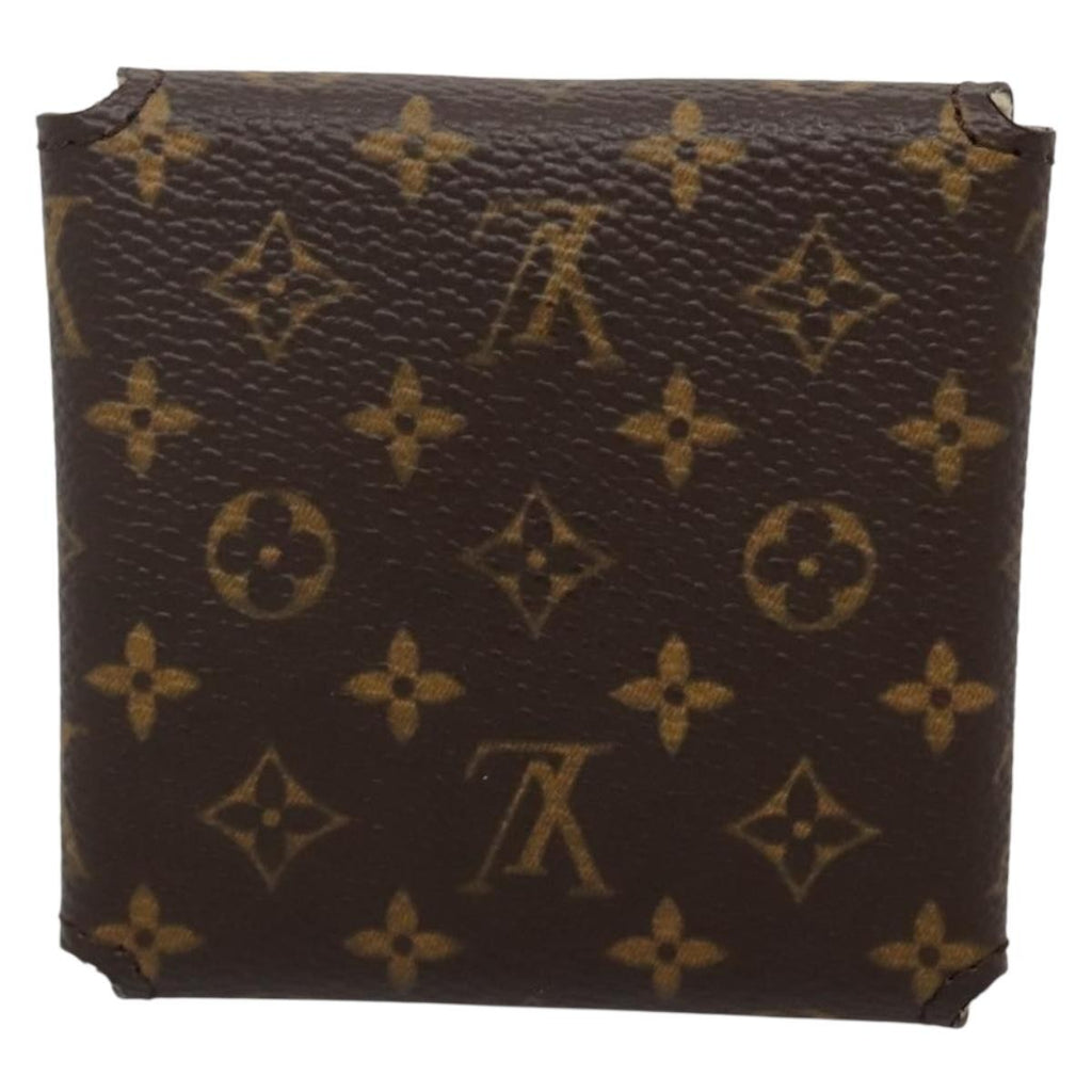 Louis Vuitton Case Jewelry Box Canvas Brown Canvas Wallets Accessory