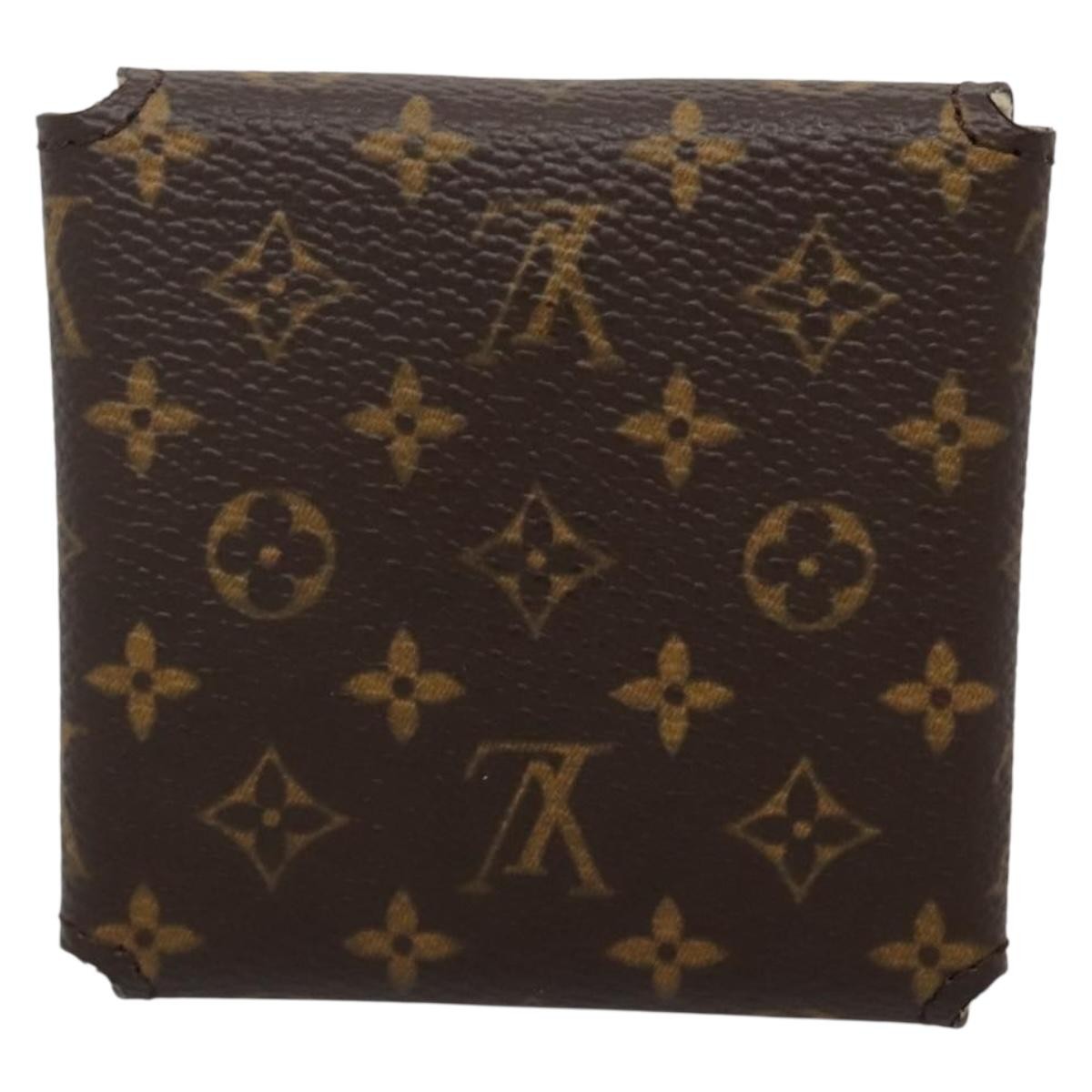 Louis Vuitton Case Jewelry Box Canvas Brown Canvas Wallets Accessory