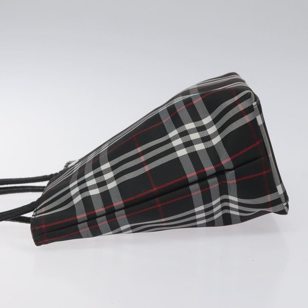 Burberry Nova Check Tote Nylon Black Nylon Handbag
