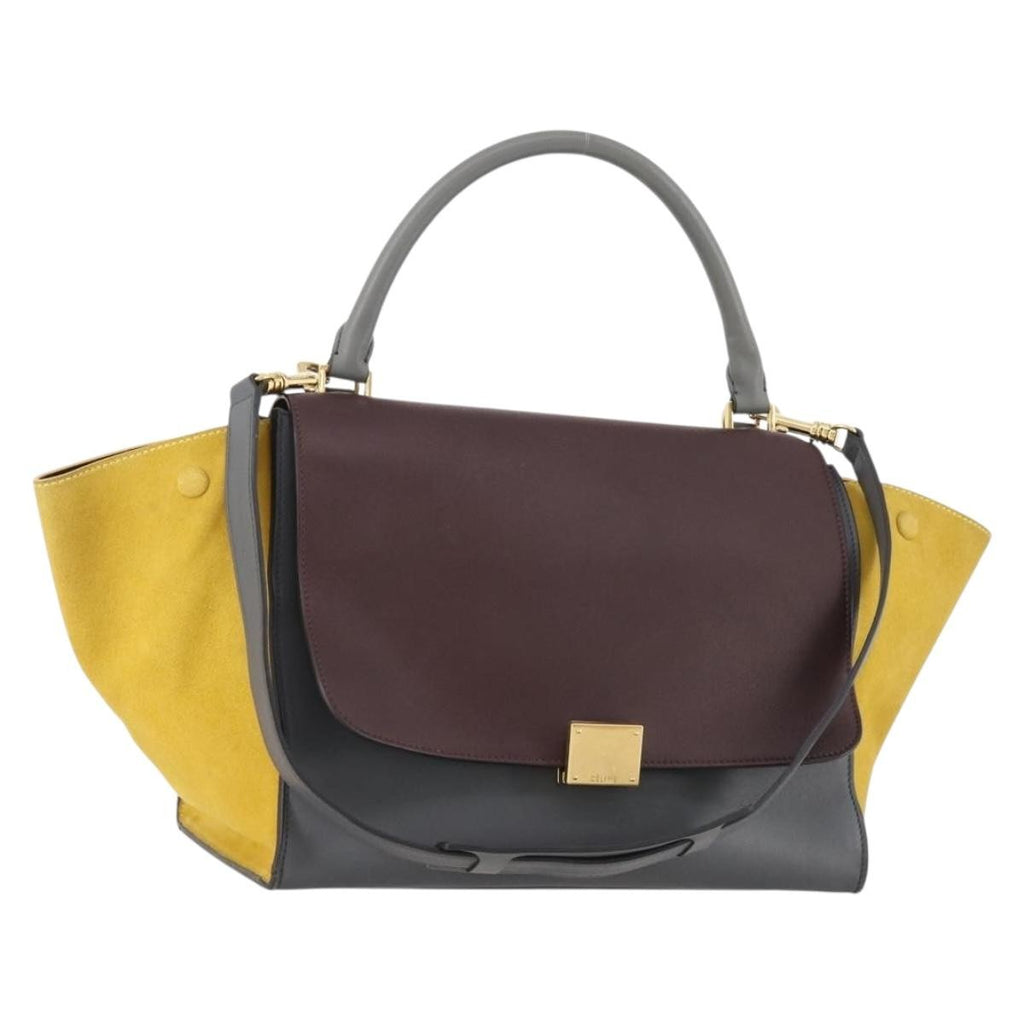 Celine Tricolor Trapeze Bag Leather Multicolour Leather Handbag