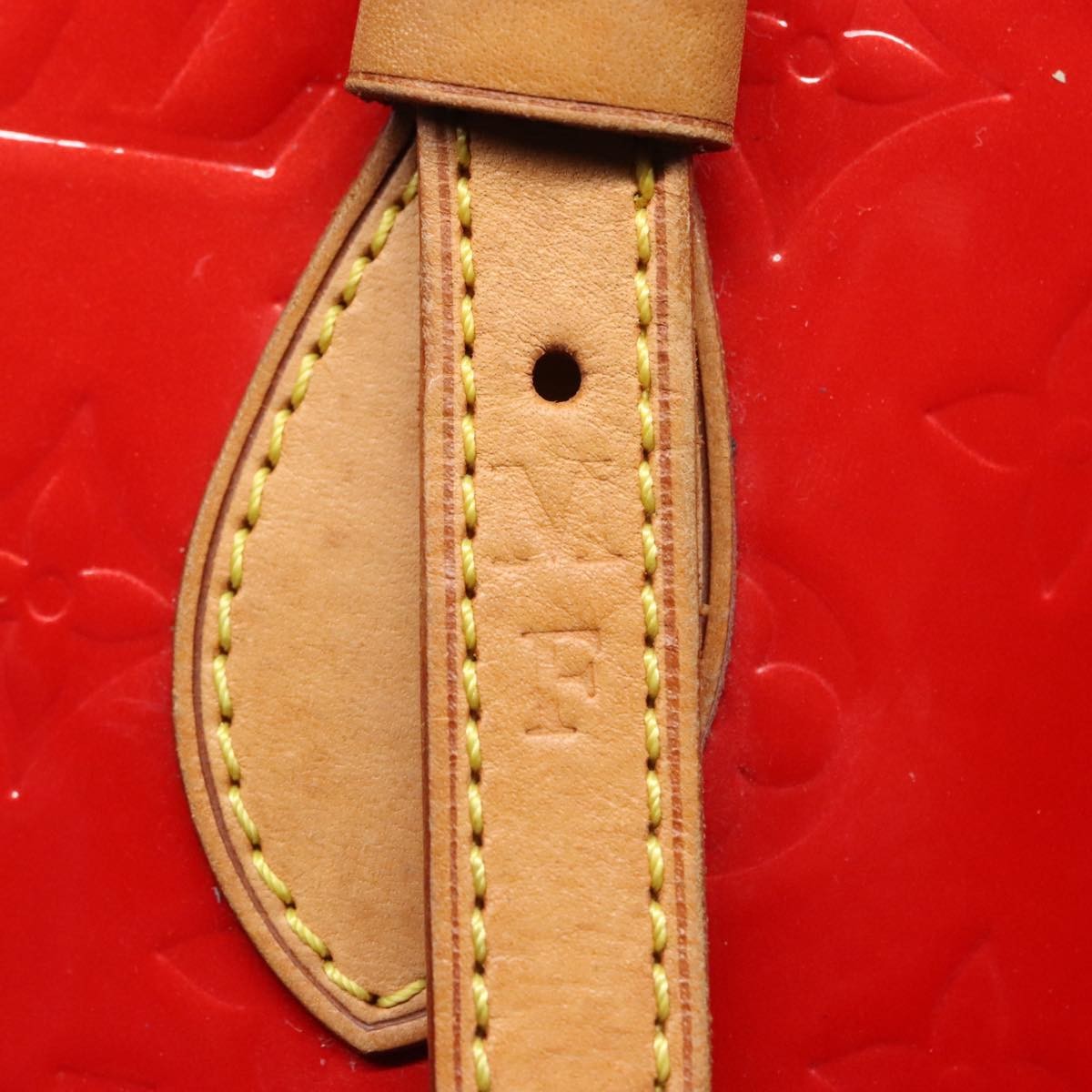 Louis Vuitton Bucket Bag Monogram Vernis Red Patent_Leather Shoulder Bag