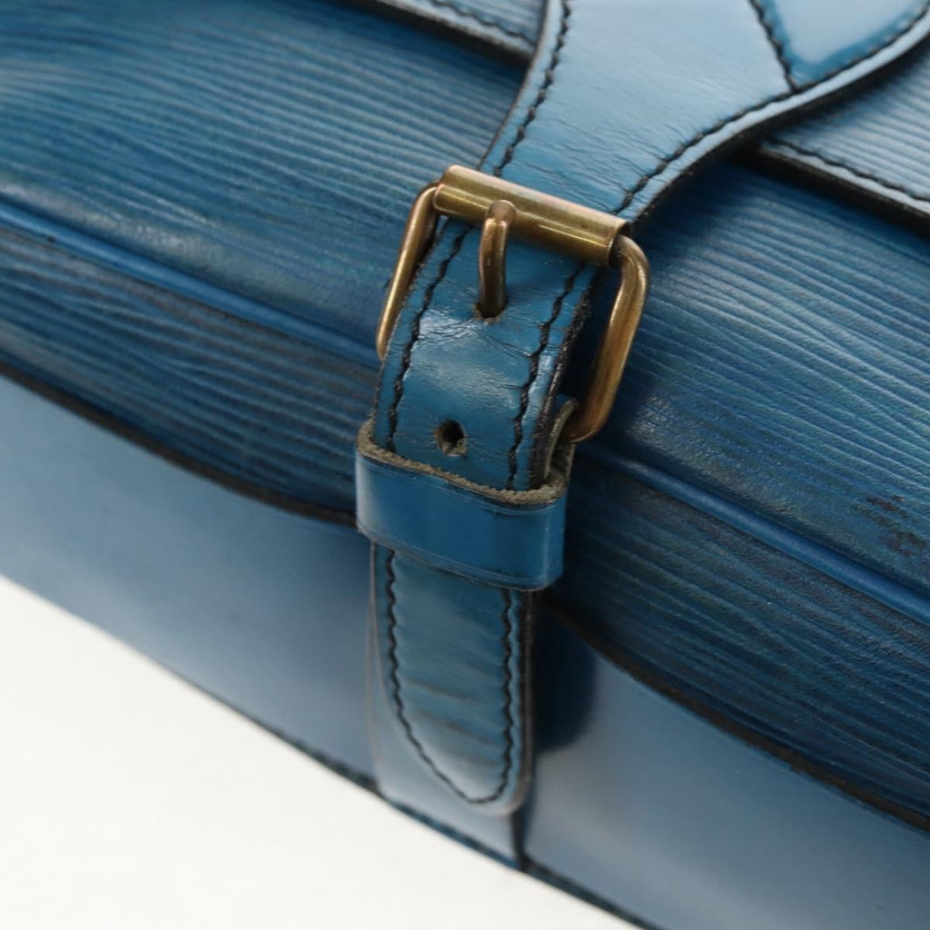 Louis Vuitton Cartouchiere Handbag Epi Leather Blue Leather Shoulder Bag