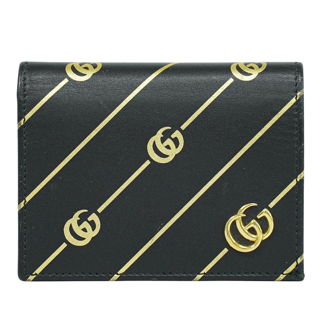 Gucci Gg Marmont Wallet Leather Black Leather Wallets Accessory (Pre-Owned)