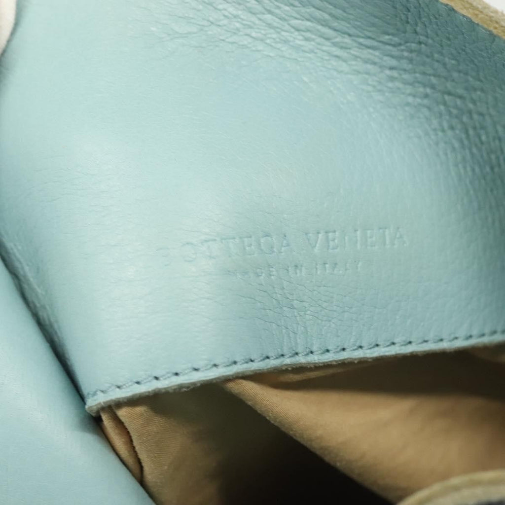Bottega Veneta Front Zip Hobo Leather Blue Leather Bag
