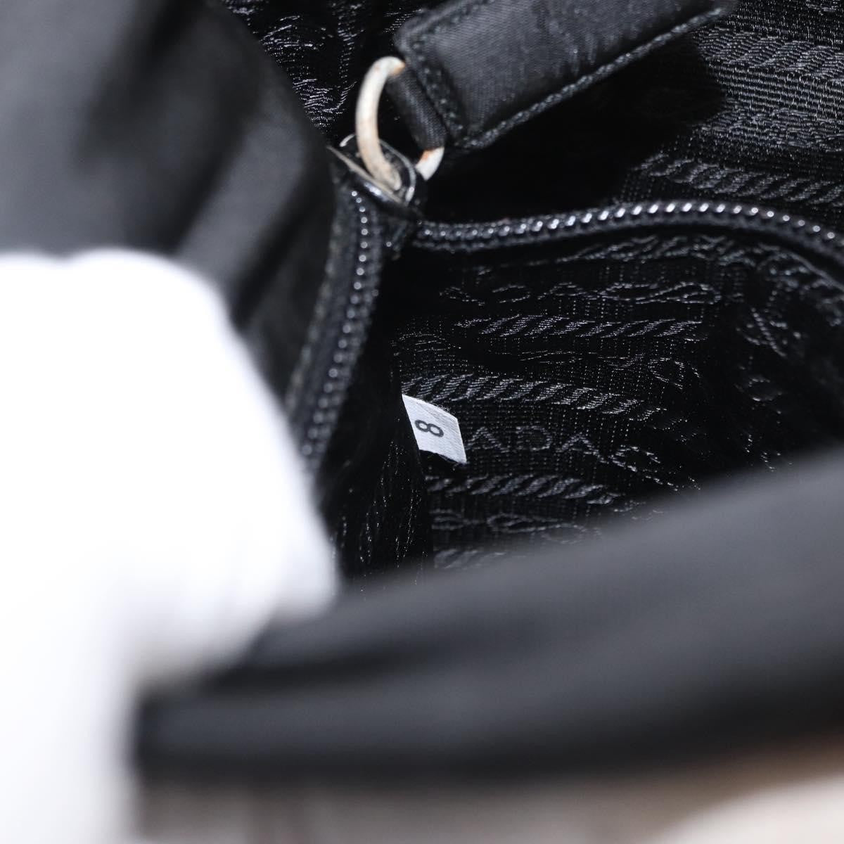 Prada Logo Flap Messenger Bag Tessuto Black Nylon Shoulder Bag Bag