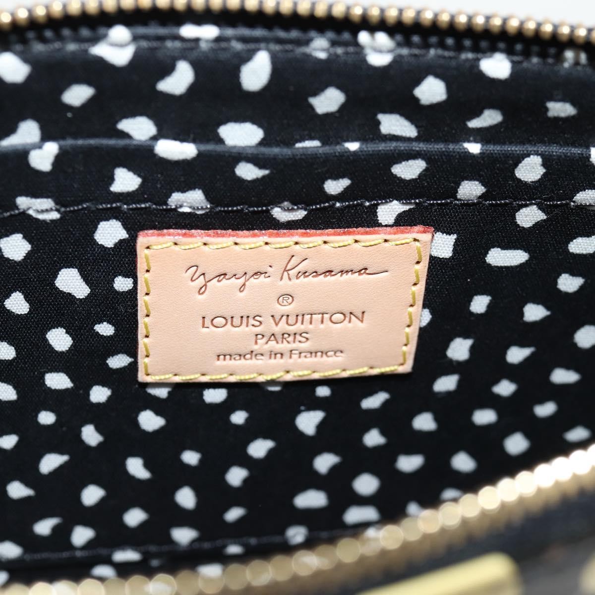Louis Vuitton Pochette Accessoires Nm Kusama Infinity Dots Monogram Vernis Black Patent_Leather Clutche & Pouche Bag