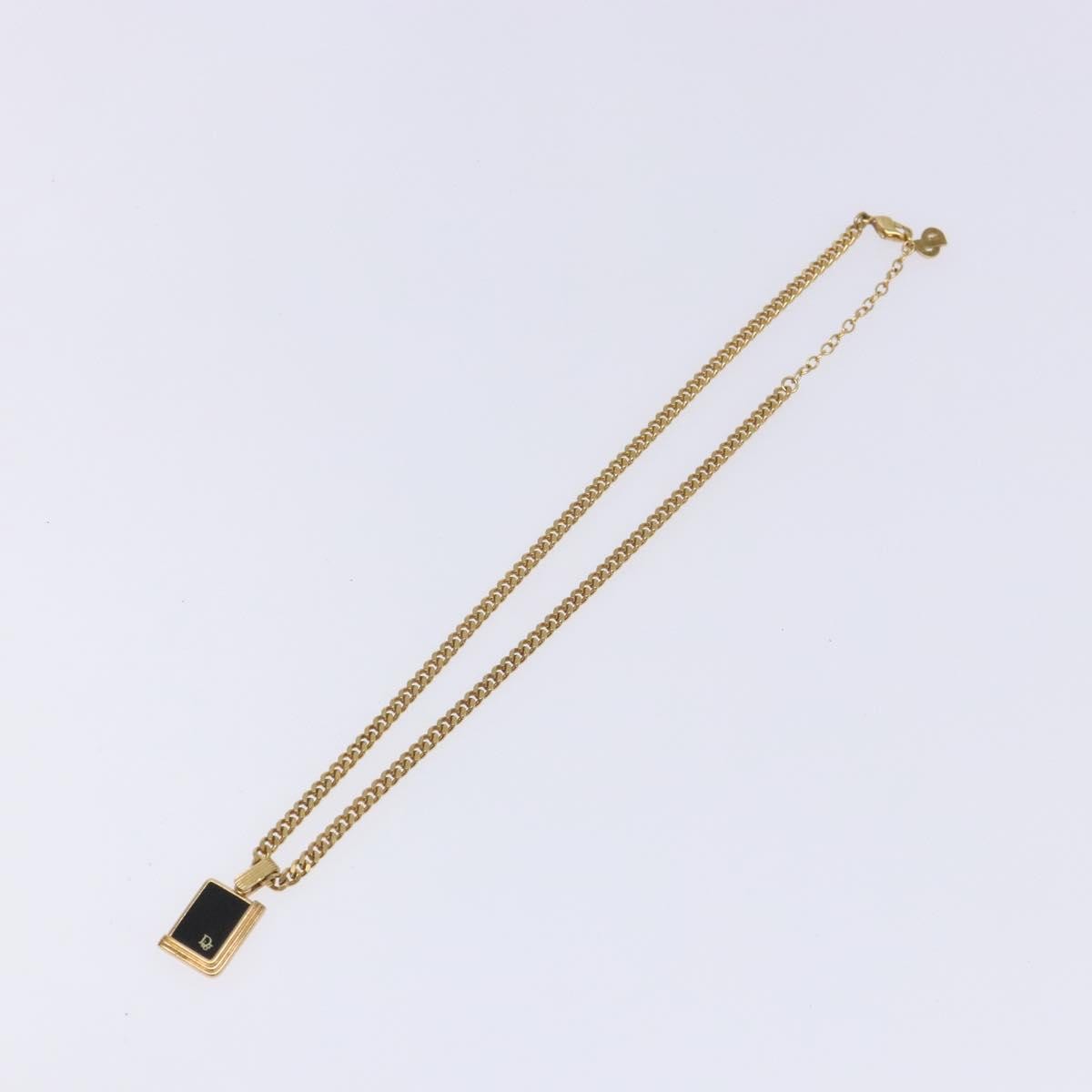 Christian Dior Cd Pendant Necklace Gold-Plated Gold Metal Jewelry (Pre-Owned)