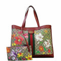 GUCCI Ophidia Gucci Flora Medium Tote Bag Red 547947