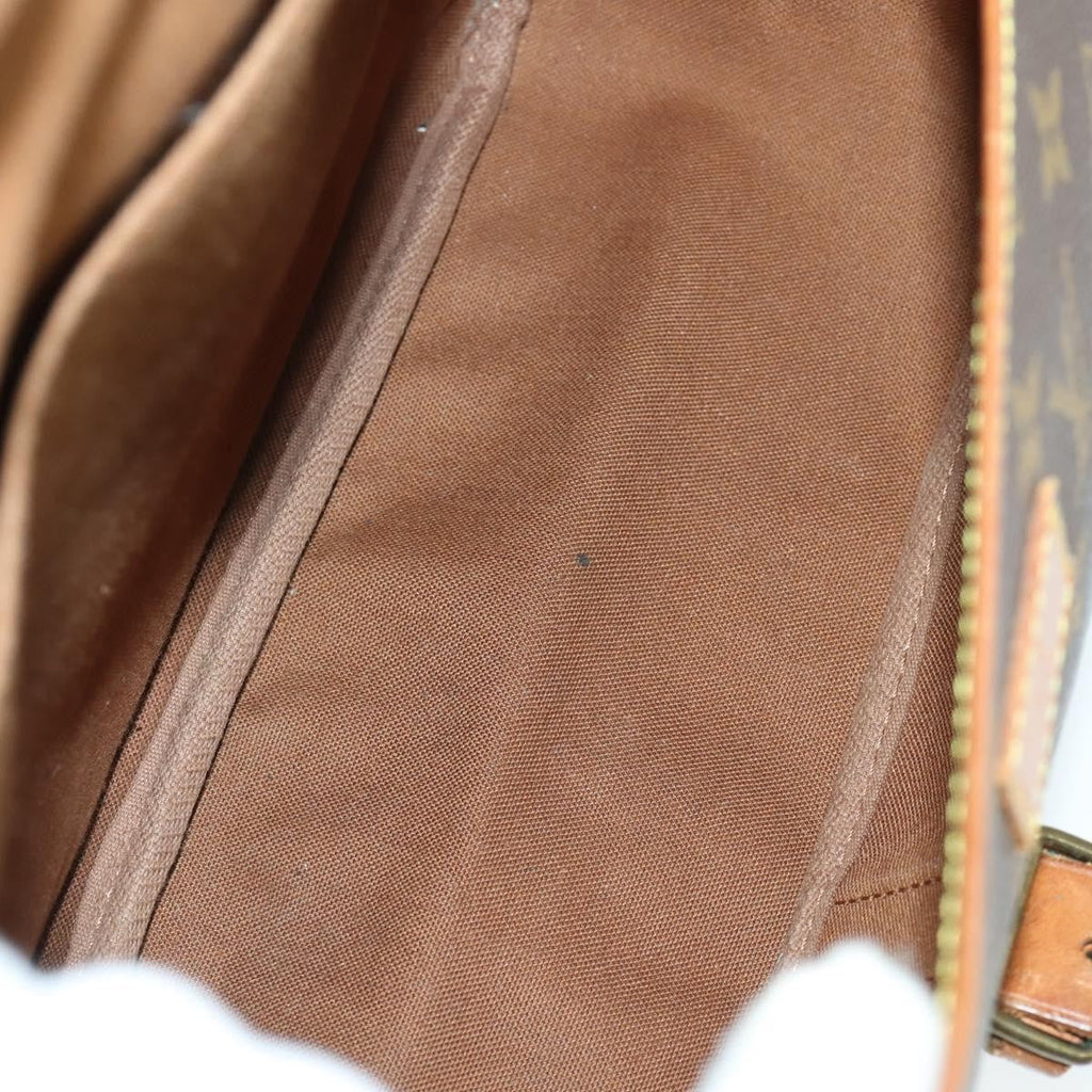 Louis Vuitton Saumur Handbag Monogram Canvas Brown Canvas Shoulder Bag