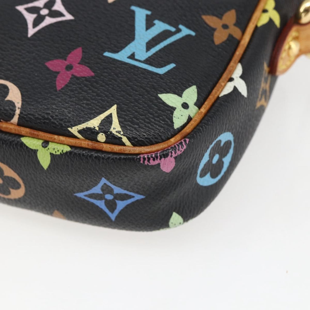 Louis Vuitton Rift Handbag Monogram Multicolor Black Canvas Shoulder Bag