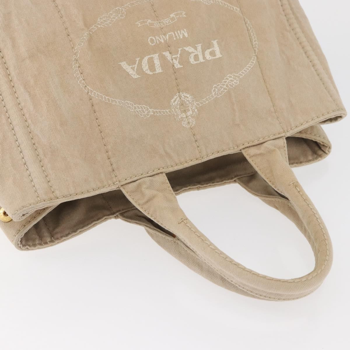 Prada Canapa Tote Canvas Beige Canvas Tote Bag Bag