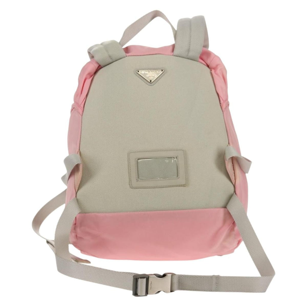 Prada Double Buckle Backpack Tessuto Pink Nylon Backpack Bag
