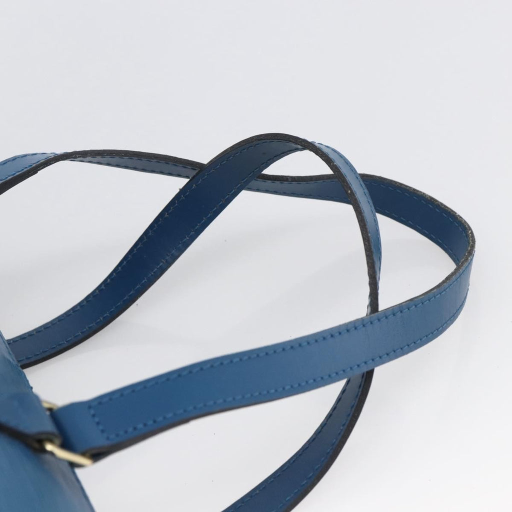 Louis Vuitton Soufflot Handbag Epi Leather Blue Leather Handbag