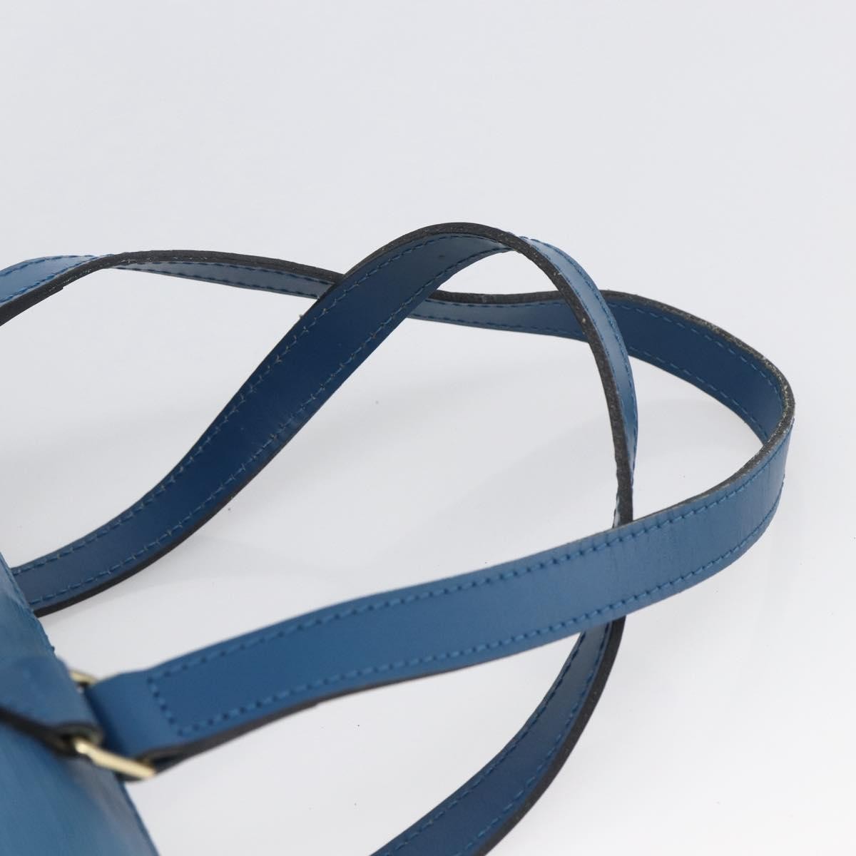 Louis Vuitton Soufflot Handbag Epi Leather Blue Leather Handbag