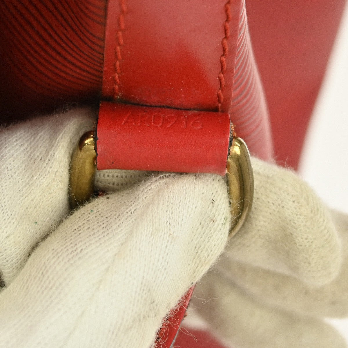 Louis Vuitton Petit Noe Handbag Epi Leather Red Leather Shoulder Bag