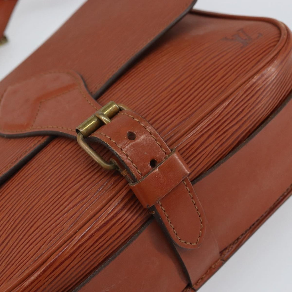 Louis Vuitton Cartouchiere Handbag Epi Leather Brown Leather Shoulder Bag