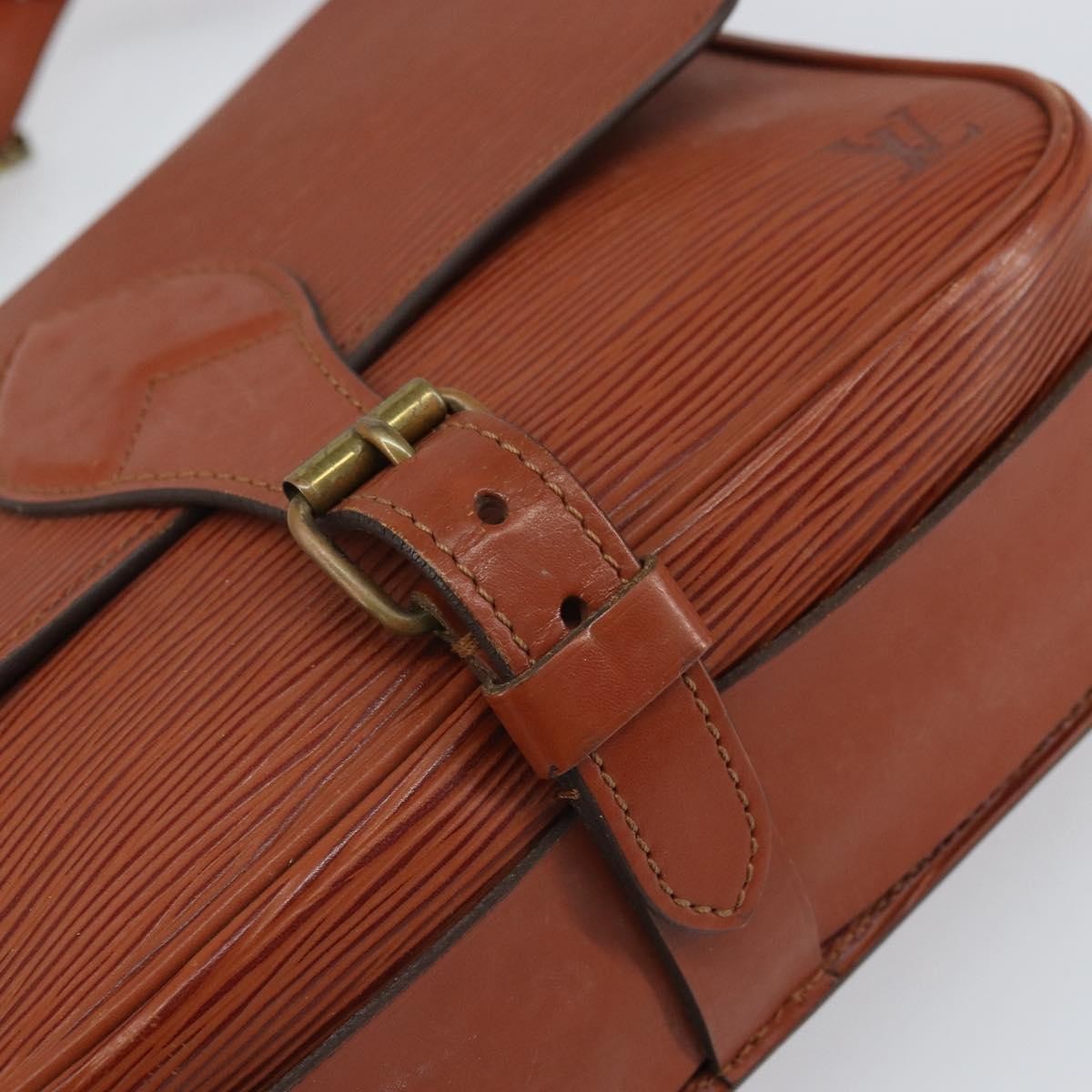 Louis Vuitton Cartouchiere Handbag Epi Leather Brown Leather Shoulder Bag