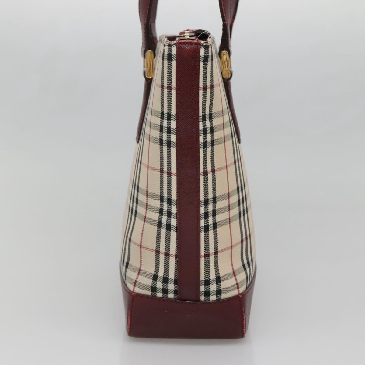 Burberry Nova Check Tote Canvas And Leather Beige Canvas Tote Bag