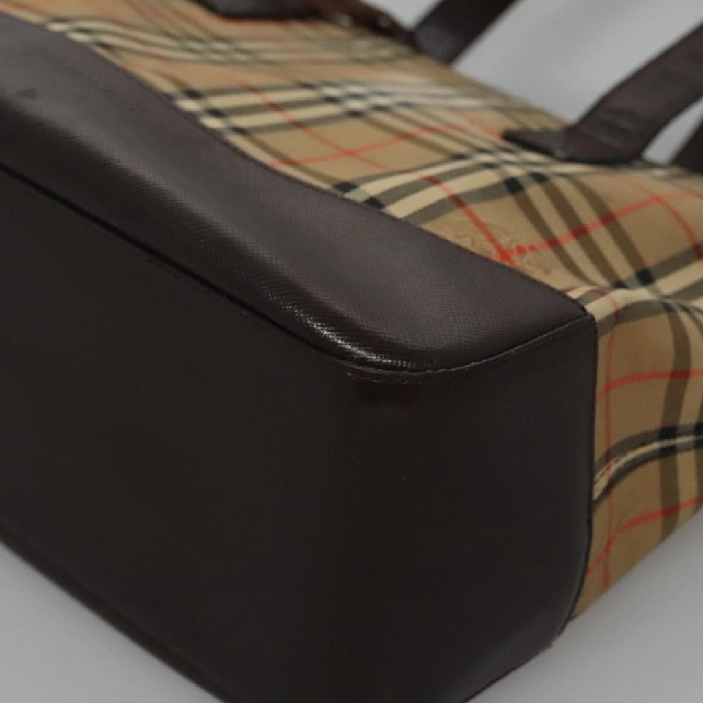 Burberry Nova Check Handbag Nova Check Canvas And Leather Beige Canvas Handbag