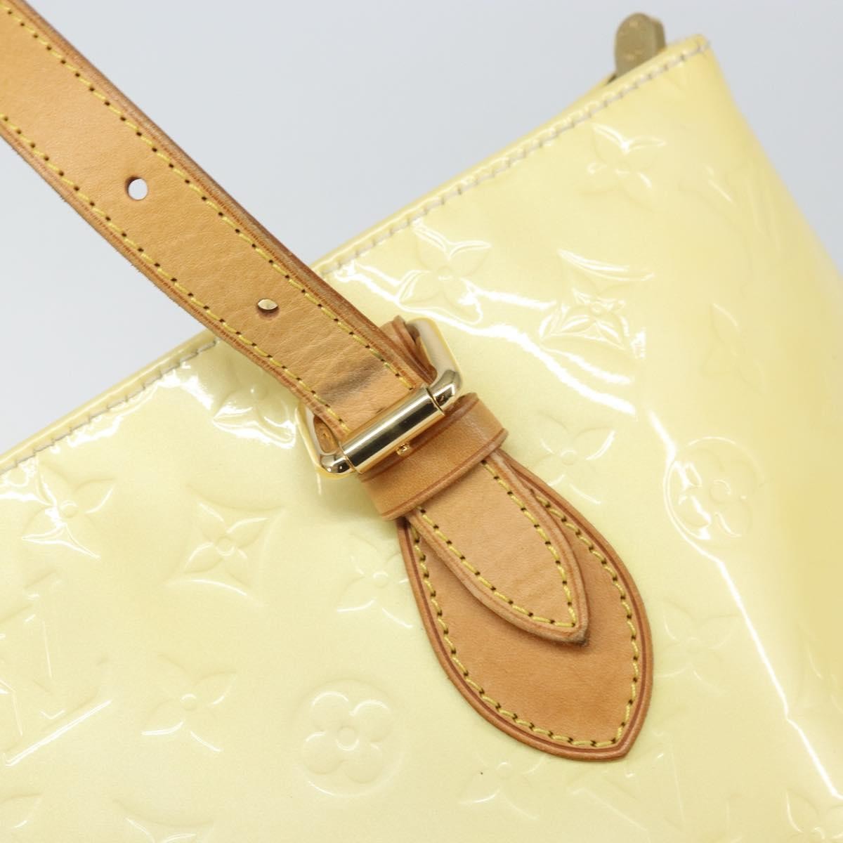 Louis Vuitton Brentwood Handbag Monogram Vernis Yellow Patent_Leather Tote Bag