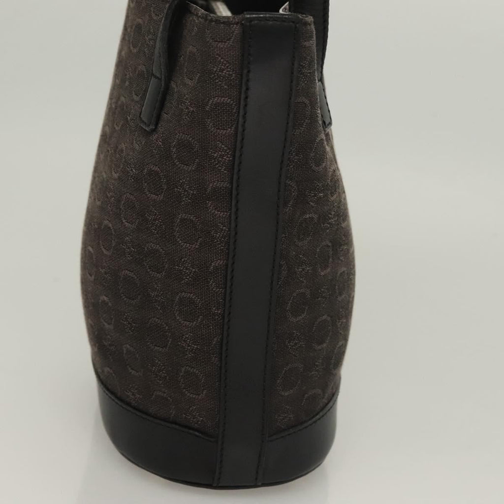 Celine C Macadam Handbag Canvas Black Canvas Handbag
